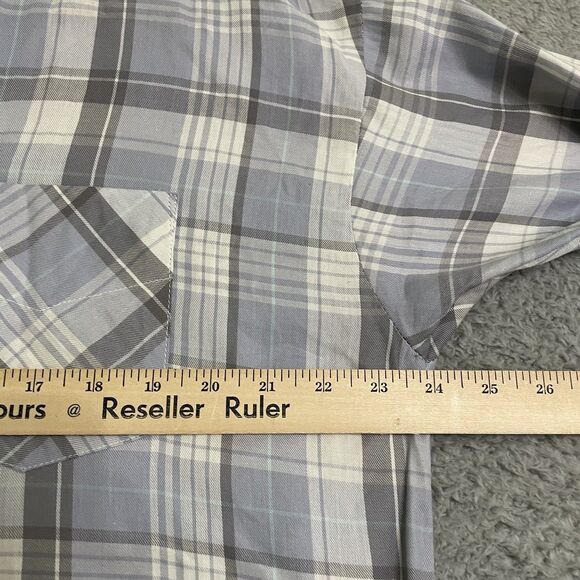 J Jill Shirt Womens PM Multicolor Plaid Button Up Roll Tab Sleeves Blouse NWT - Picture 9 of 10